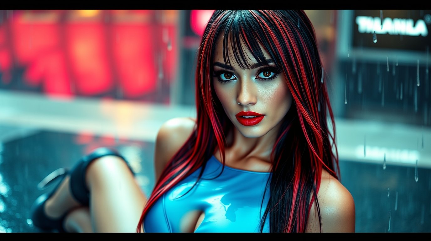 Crystal Bliss in her electric cinematic glamour universe
